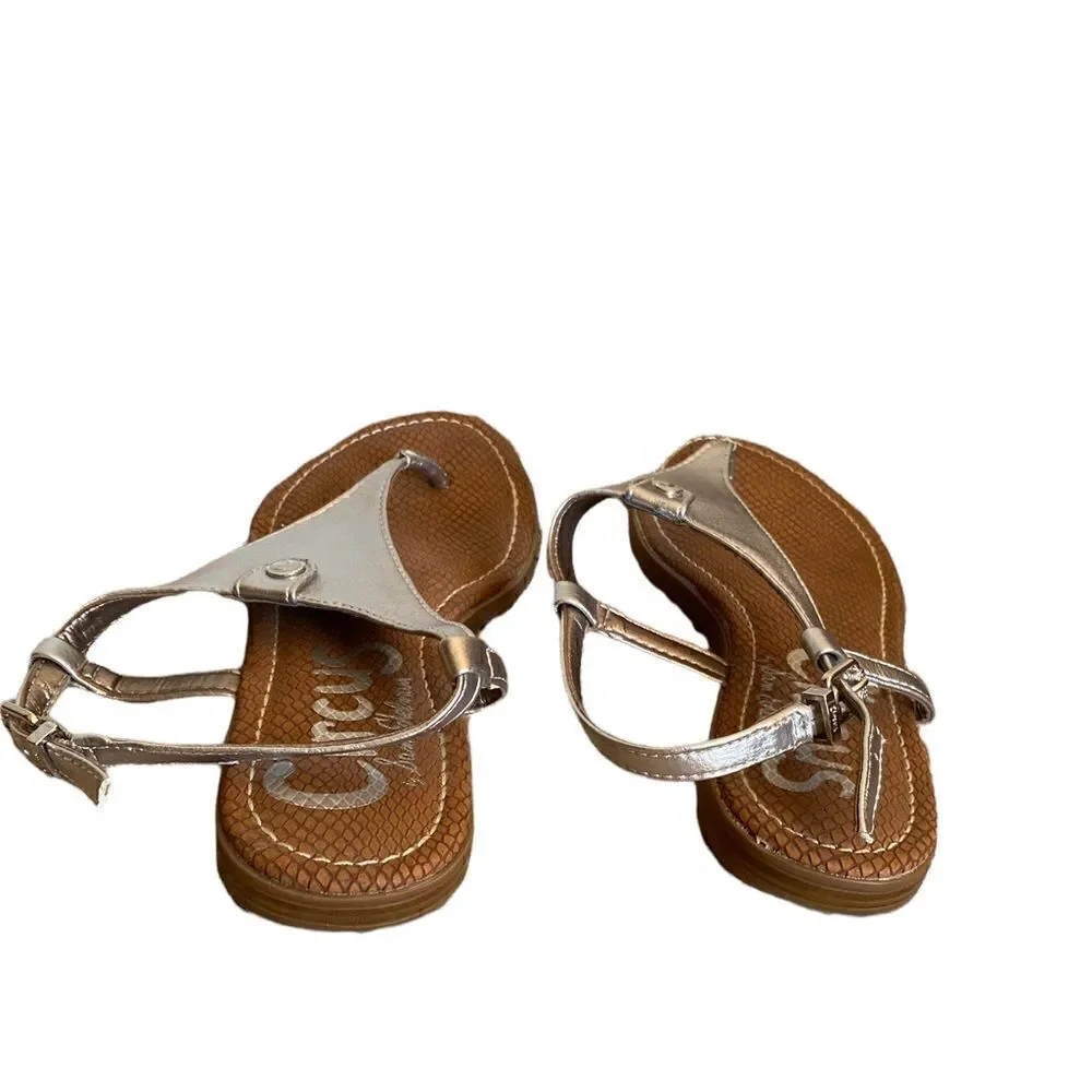 Circus by Sam Edelman “Carolina” Flat Sandal Silver Size 6.5